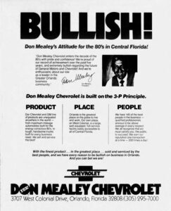 Don Mealey Chevrolet "Bullish!" Newspaper Ad