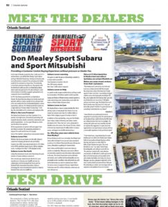 Sport Mitsubishi Subaru "Meet The Dealers" Newspaper Ad